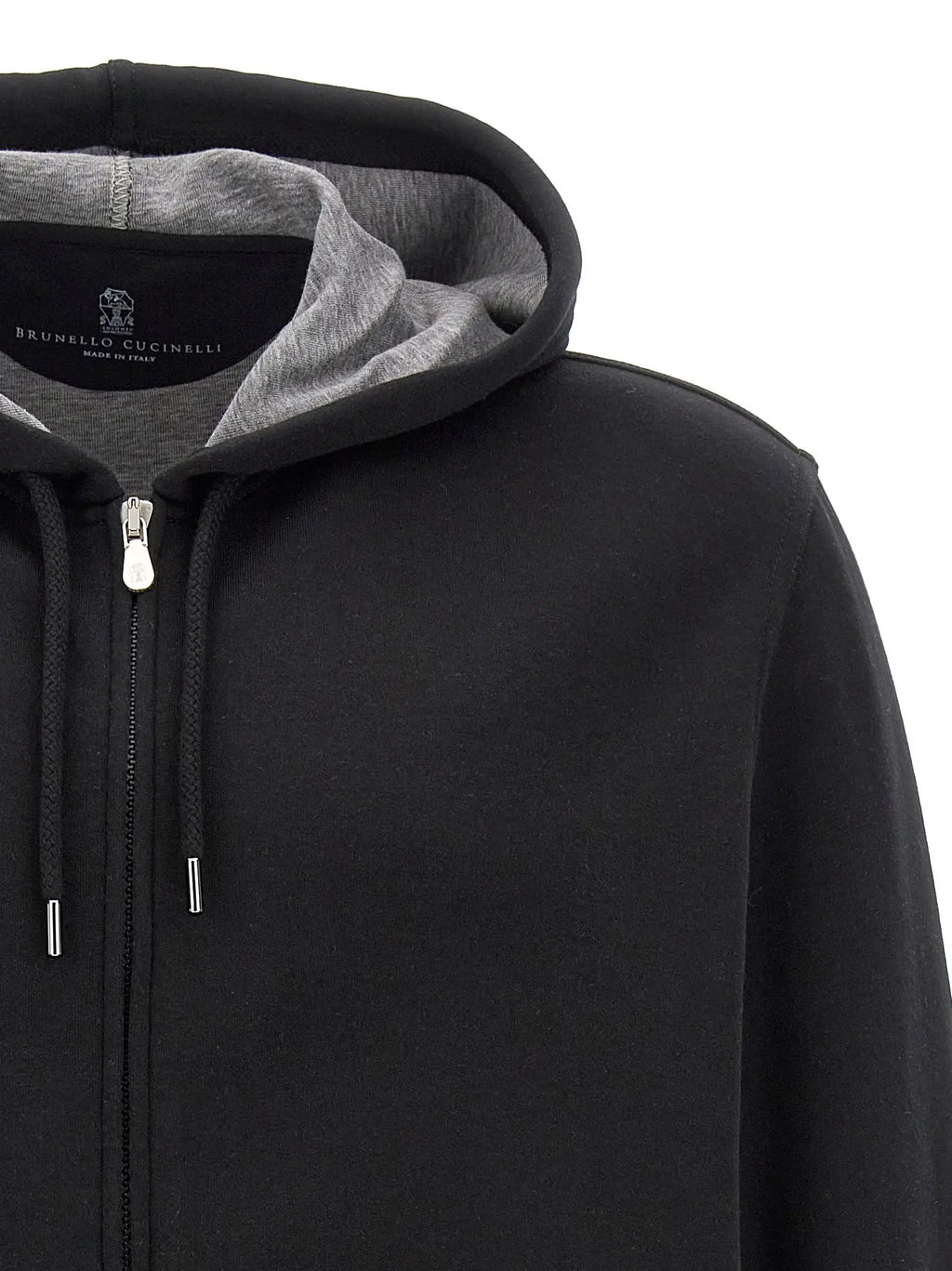 Brunello Cucinelli Black Cotton Sweatshirt
