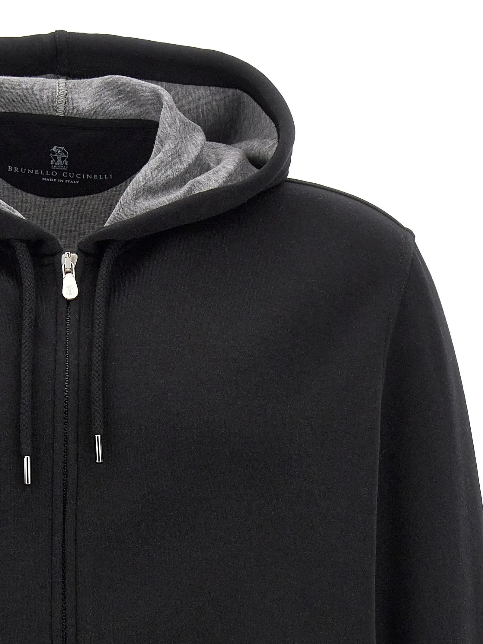 Brunello Cucinelli Black Cotton Sweatshirt