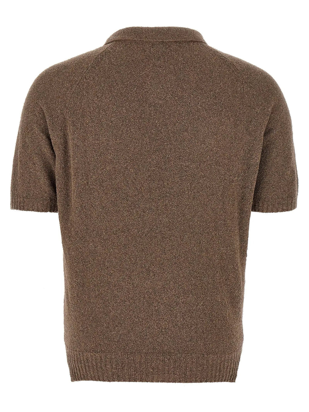 MA'RY'YA Brown Cotton Polo Shirt