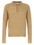 MA'RY'YA Beige Cotton Polo Shirt