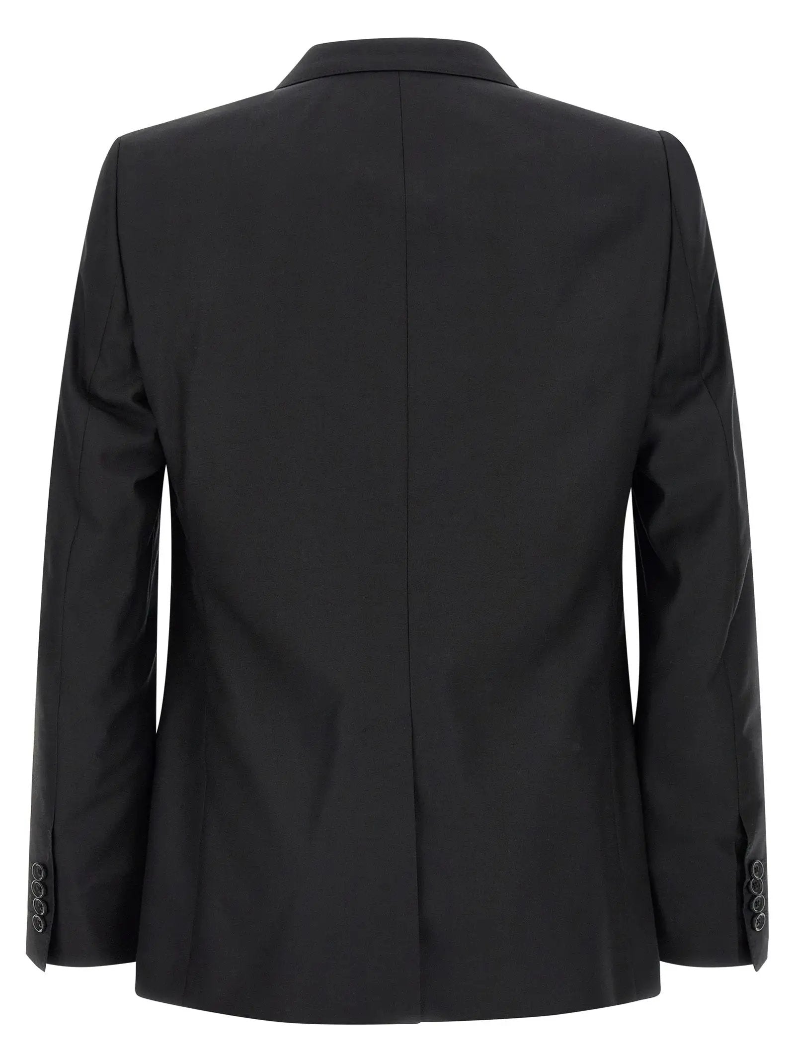 Dolce & Gabbana Black Virgin Wool Two-Piece Suit