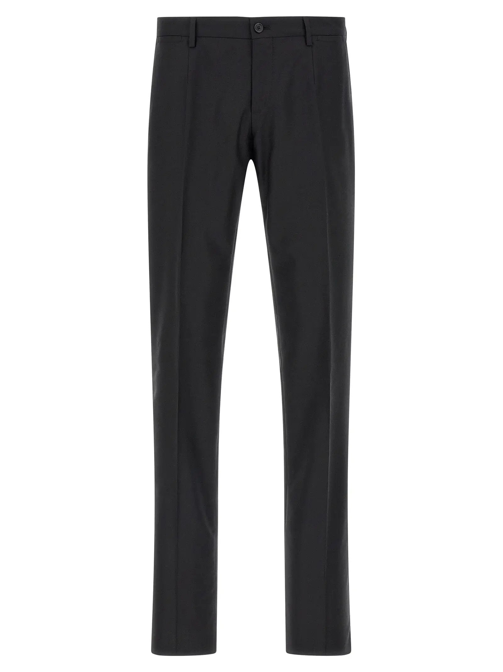 Dolce & Gabbana Black Virgin Wool Two-Piece Suit