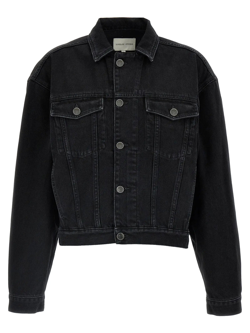 Loulou De Saison Black Organic Cotton Denim Jacket