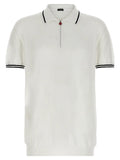 Kiton White Cotton Polo Shirt