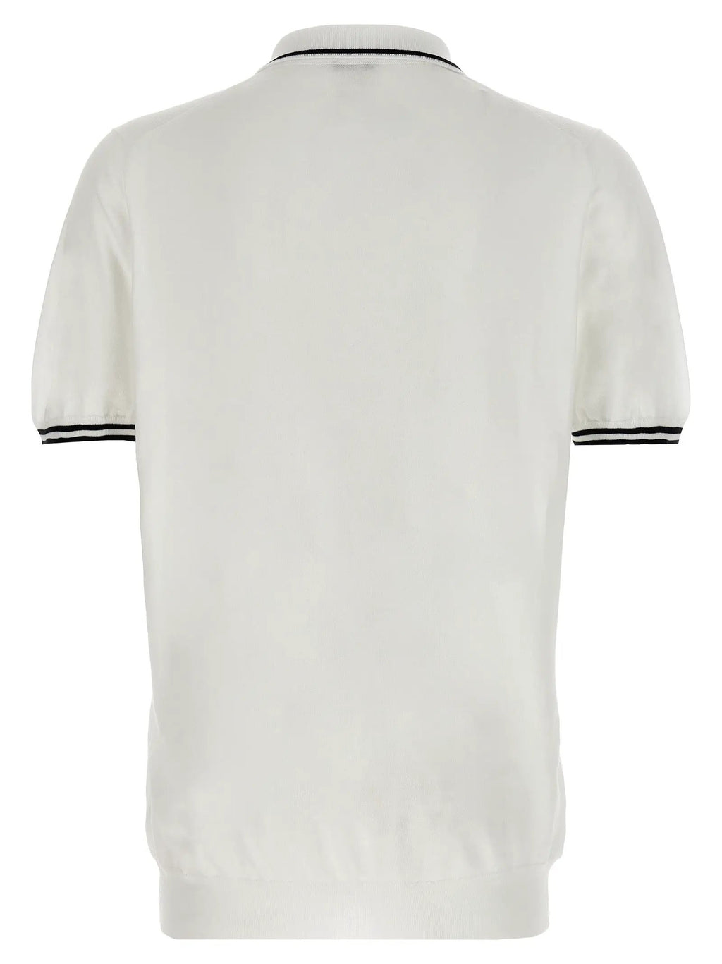 Kiton White Cotton Polo Shirt
