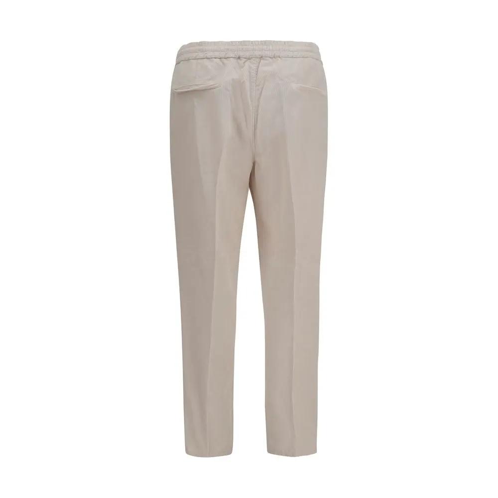 Brunello Cucinelli Beige Cotton Casual Pants