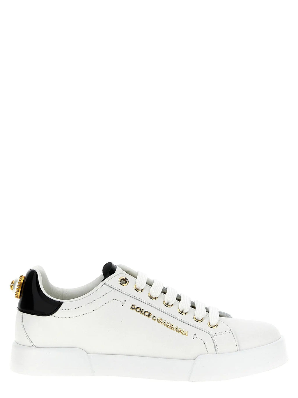 Baskets basses bicolores en cuir de veau Dolce & Gabbana