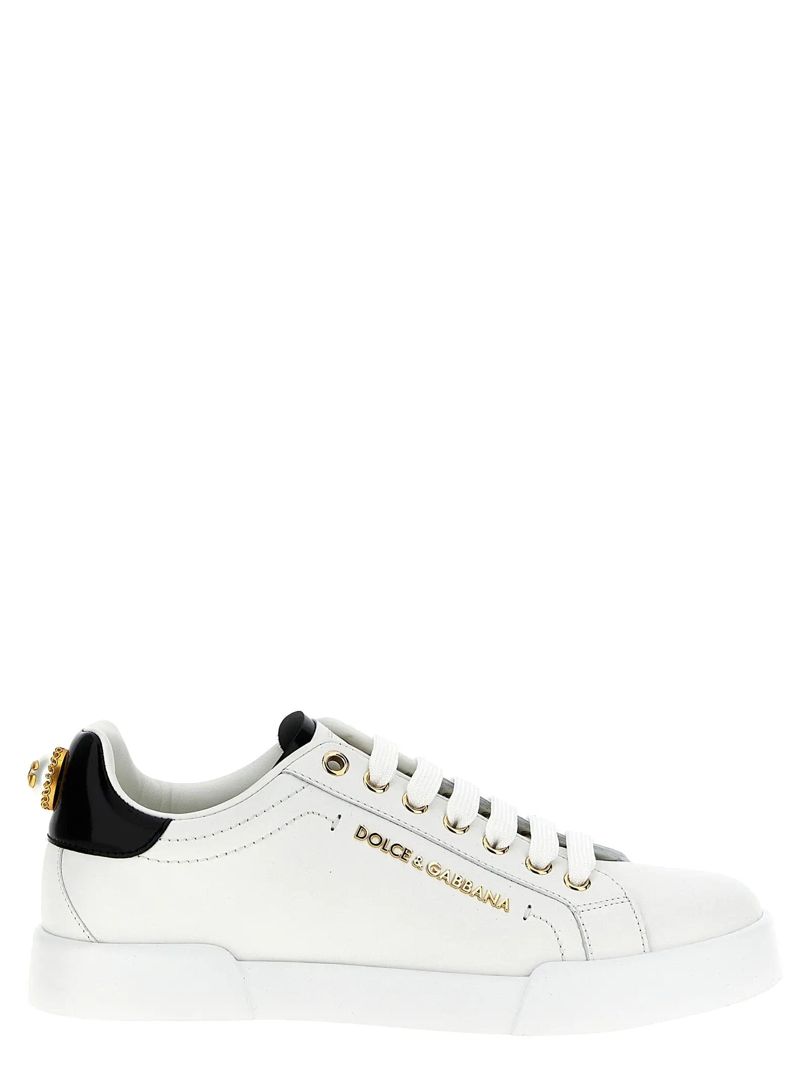 Baskets basses bicolores en cuir de veau Dolce & Gabbana