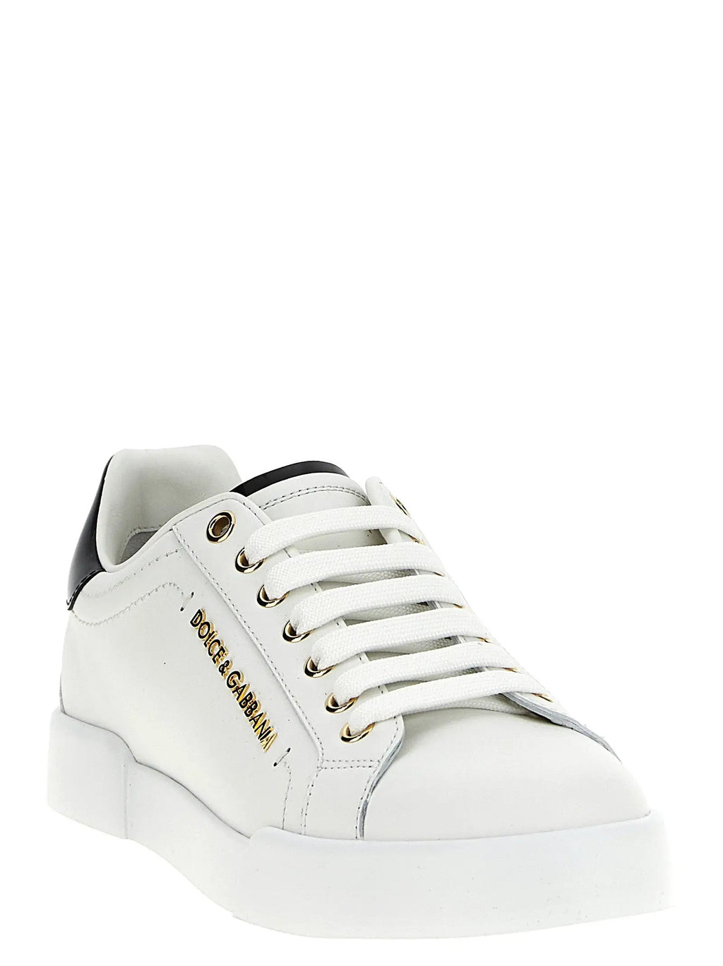 Baskets basses bicolores en cuir de veau Dolce & Gabbana