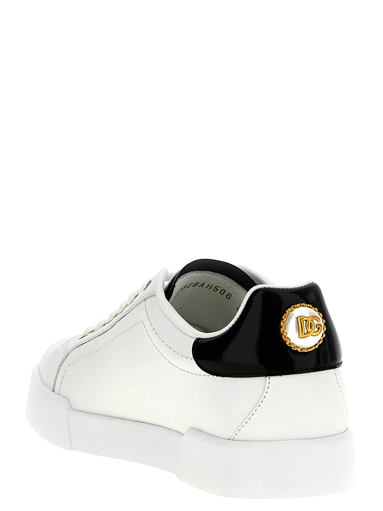 Baskets basses bicolores en cuir de veau Dolce & Gabbana