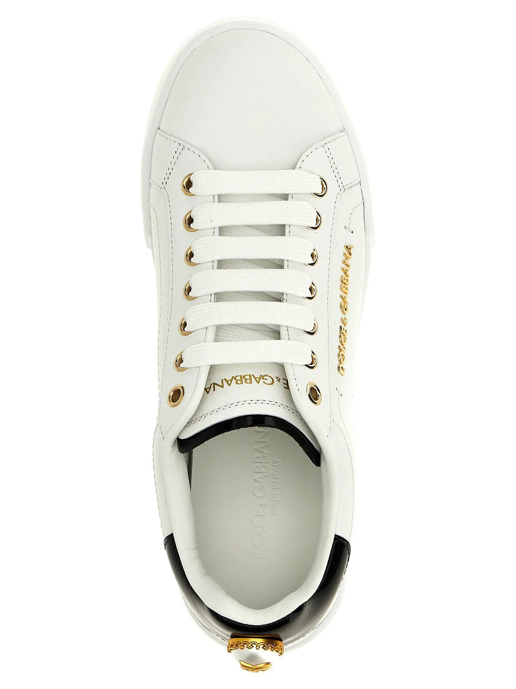 Baskets basses bicolores en cuir de veau Dolce & Gabbana