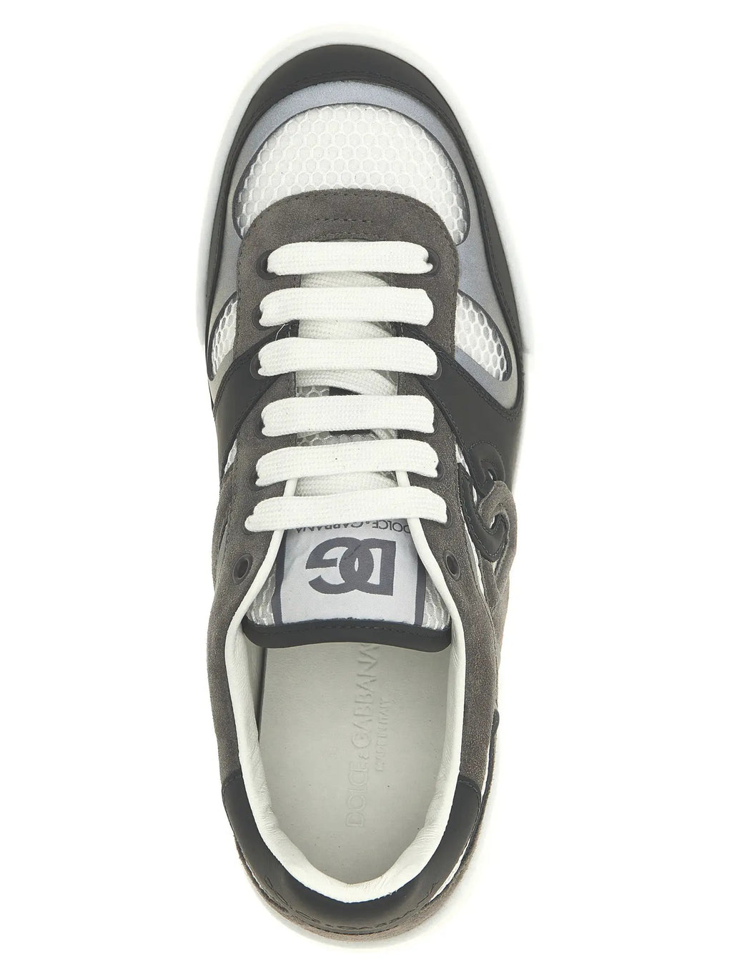 Dolce & Gabbana Gray Calfskin Athletic Sneakers