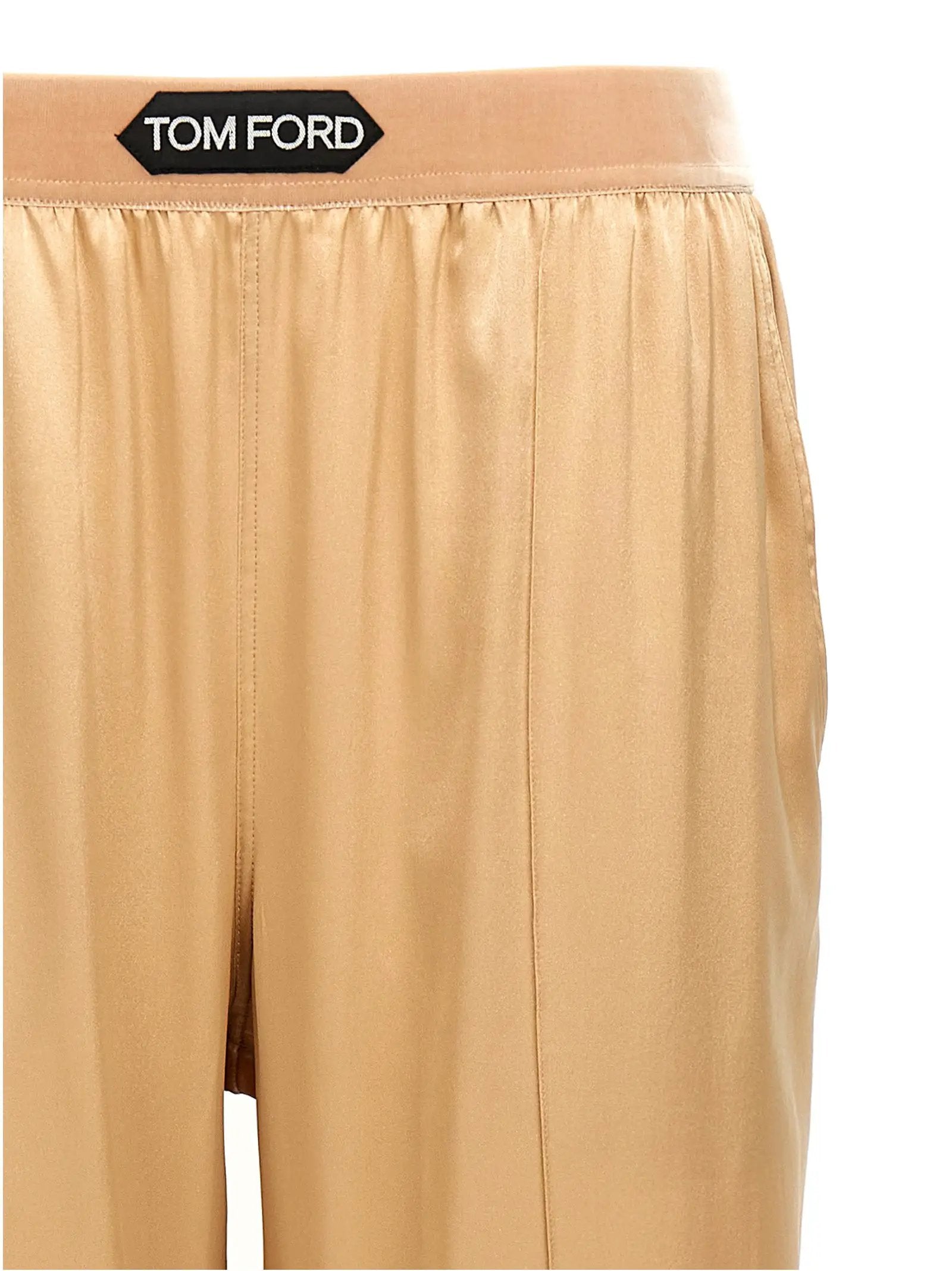 Tom Ford Beige Silk Casual Pants