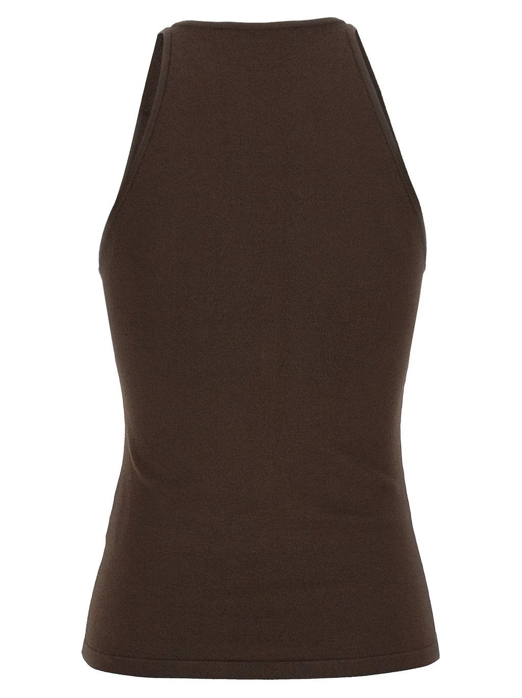 Max Mara Brown Viscose Sleeveles T-Shirt