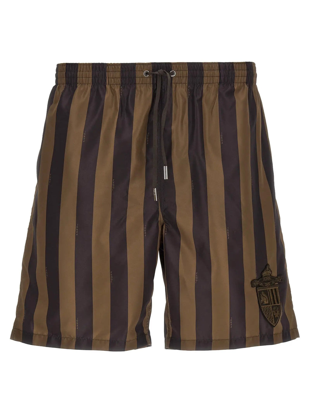 Fendi Brown Polyester Swim Shorts