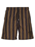 Fendi Brown Polyester Swim Shorts
