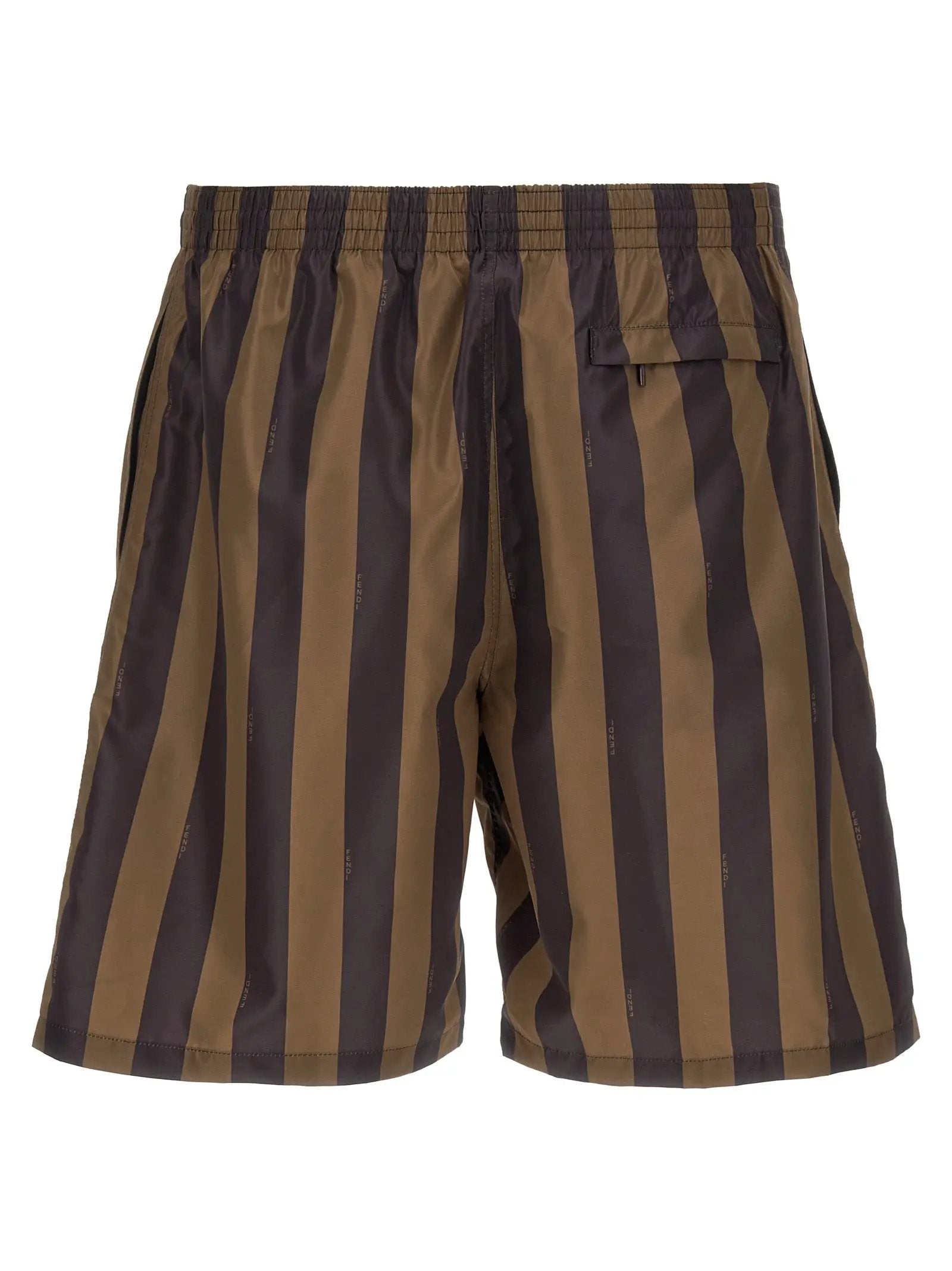 Fendi Brown Polyester Swim Shorts