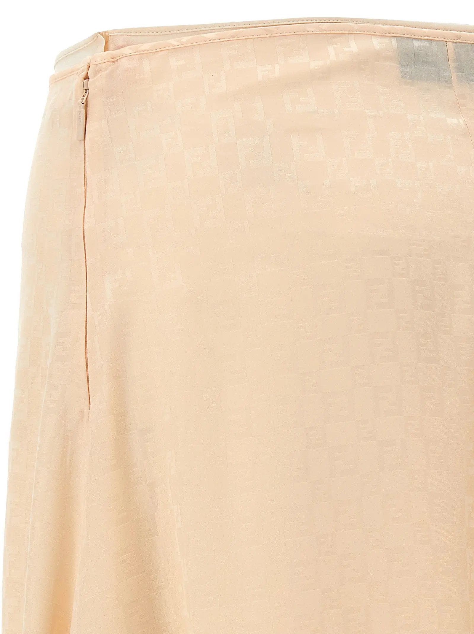 Fendi Multicolor Silk Midi Skirt