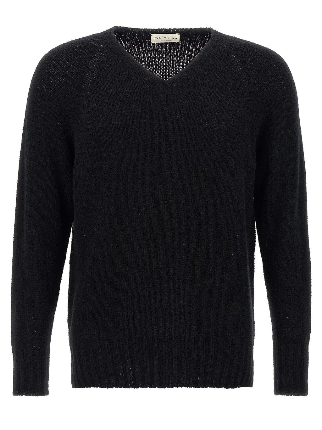 MA'RY'YA Black Cotton Cardigan