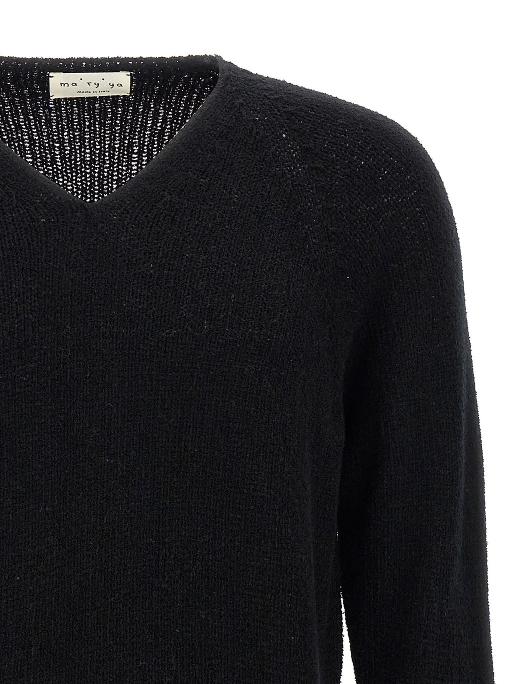 MA'RY'YA Black Cotton Cardigan