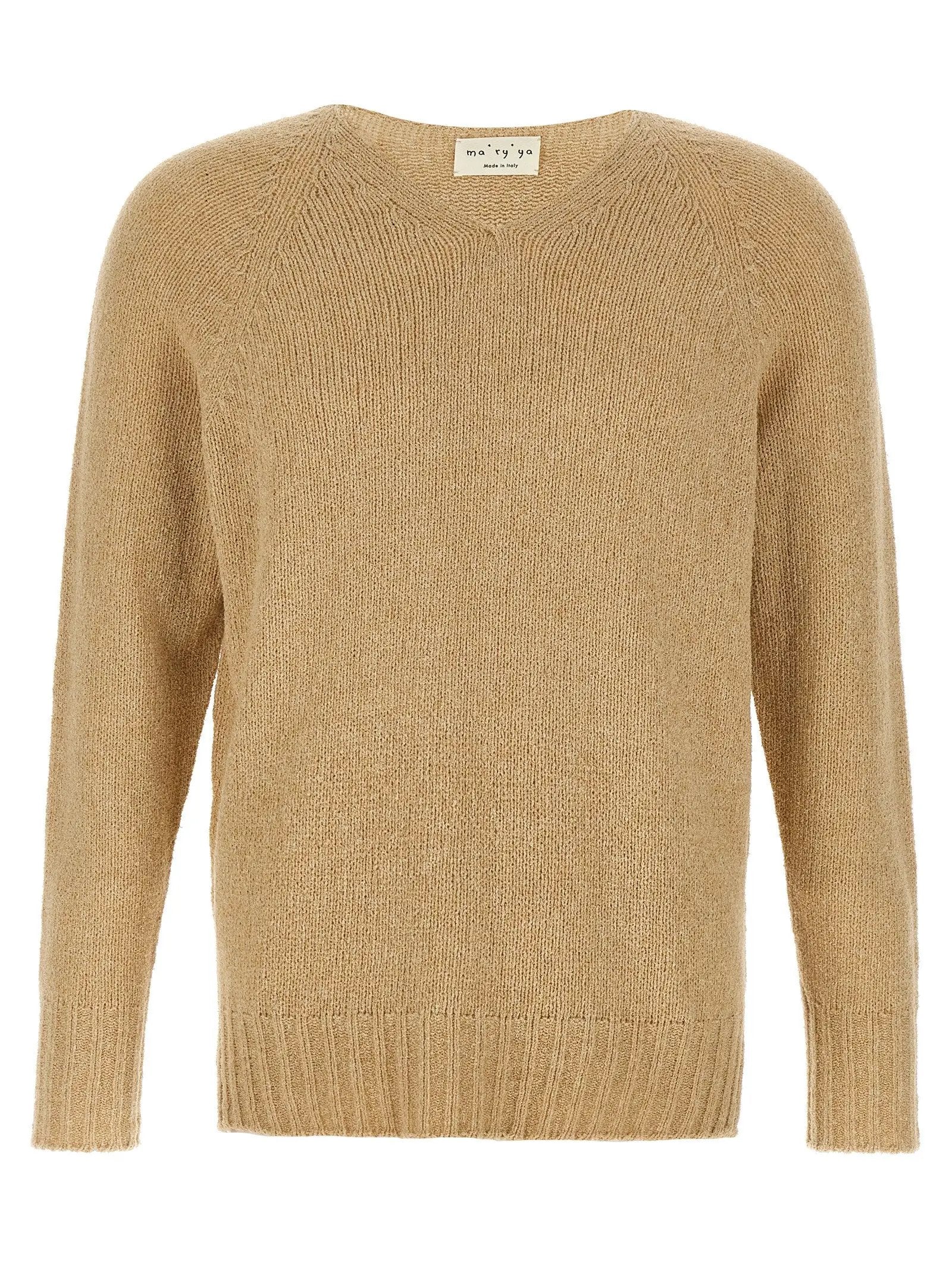 MA'RY'YA Beige Cotton Cardigan