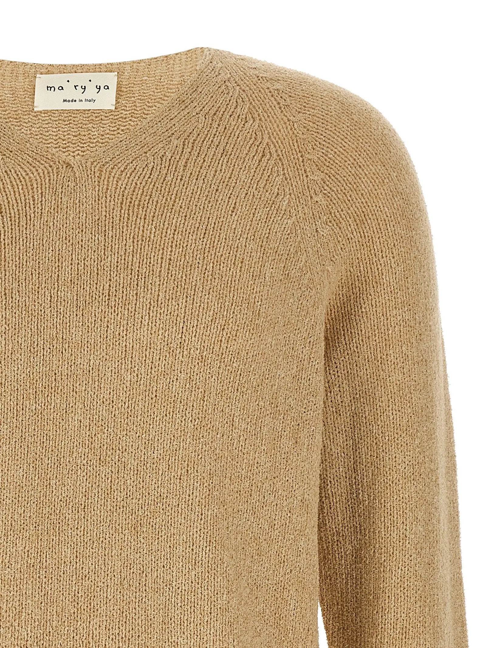 MA'RY'YA Beige Cotton Cardigan