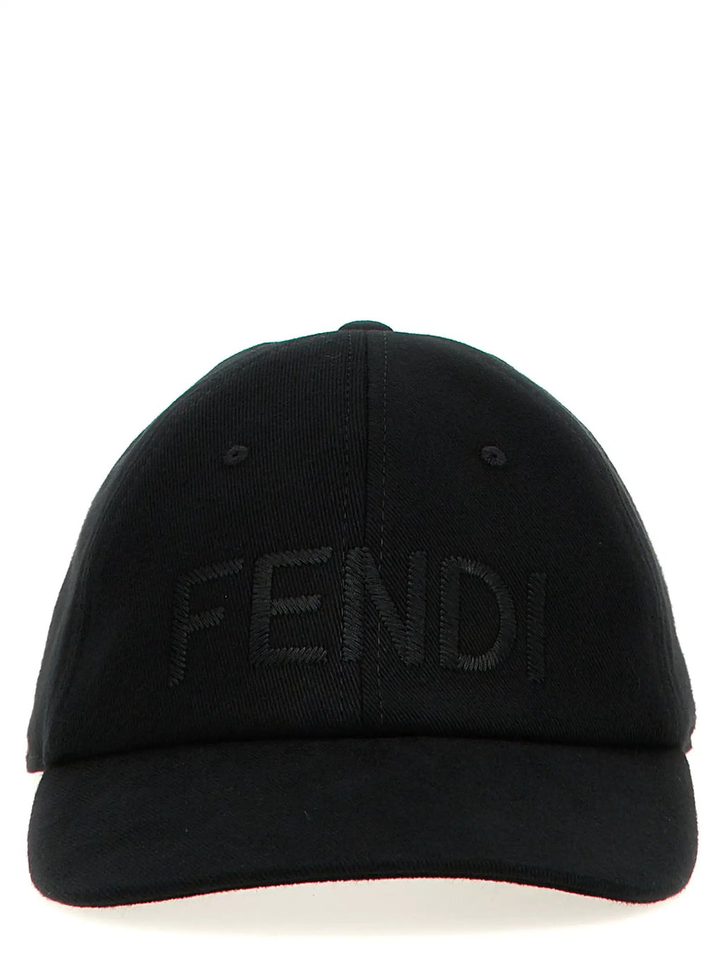 Fendi Black Cotton Cap (Baseball Hat)