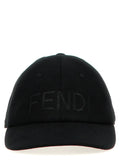 Fendi Black Cotton Cap (Baseball Hat)