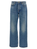 Golden Goose Blue Cotton Straight-Leg Jeans