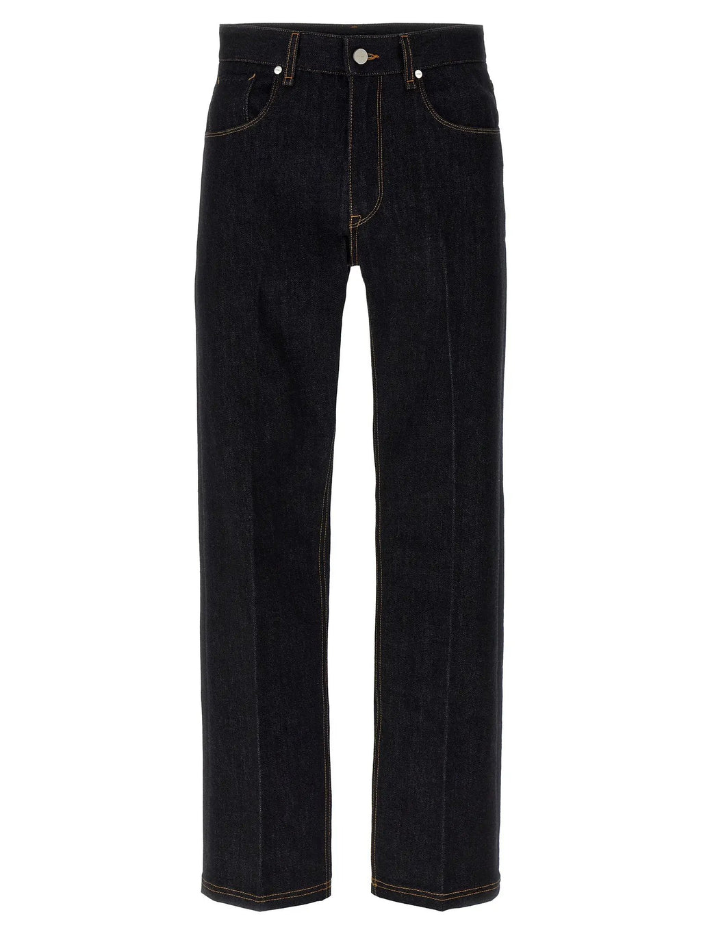 Fendi Blue Cotton Straight-Leg Jeans