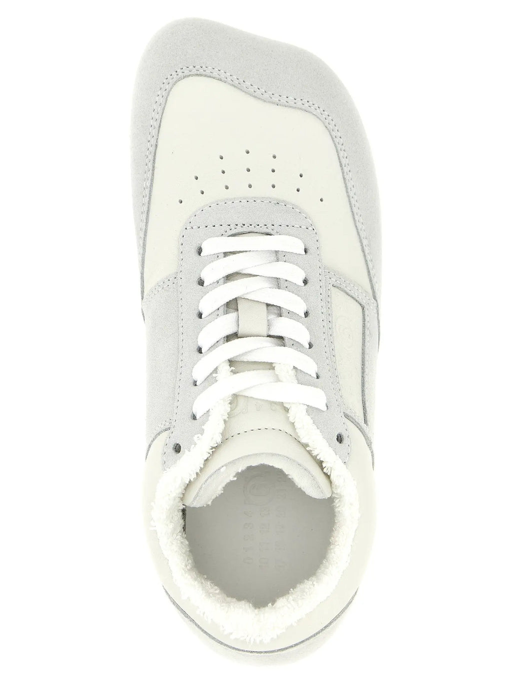 MM6 Maison Margiela Gray Calfskin Athletic Sneakers