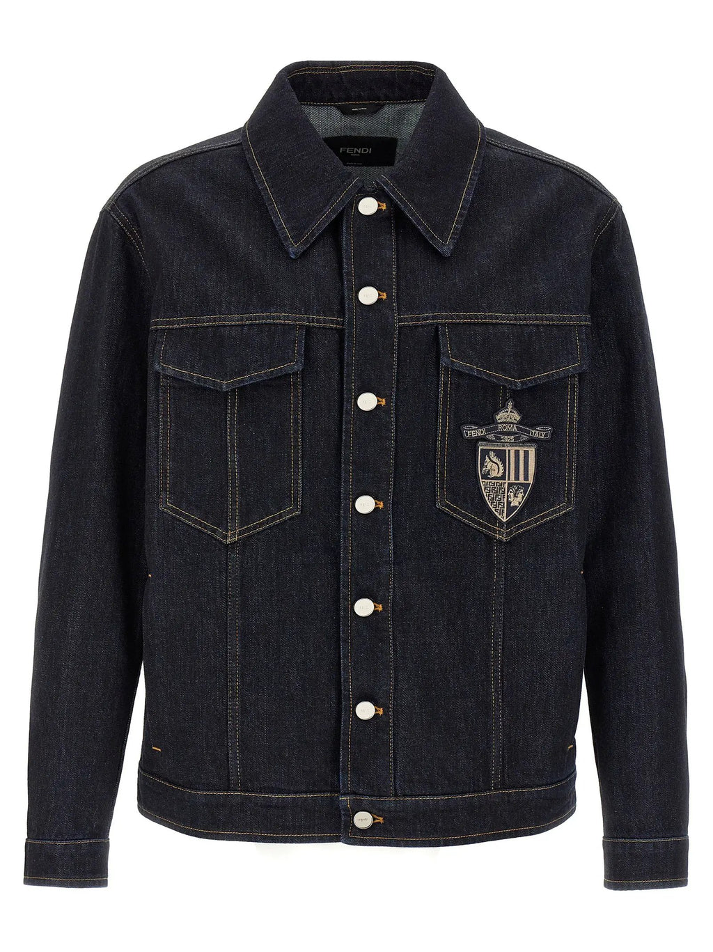 Fendi Blue Cotton Denim Jacket