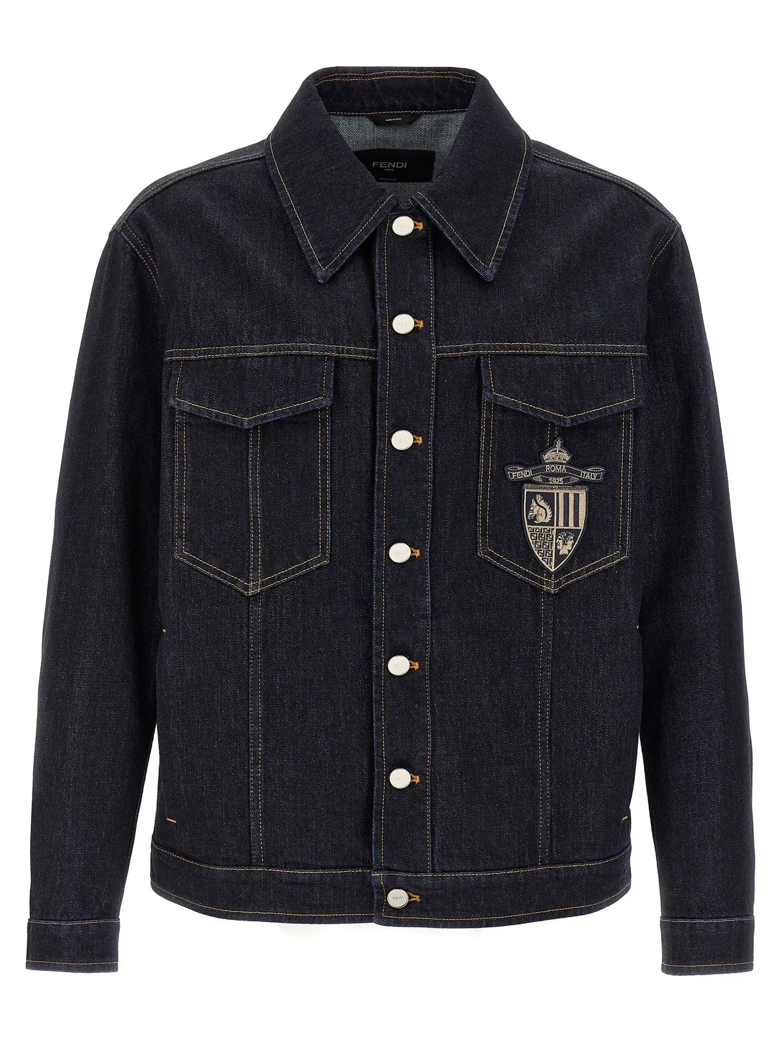 Fendi Blue Cotton Denim Jacket