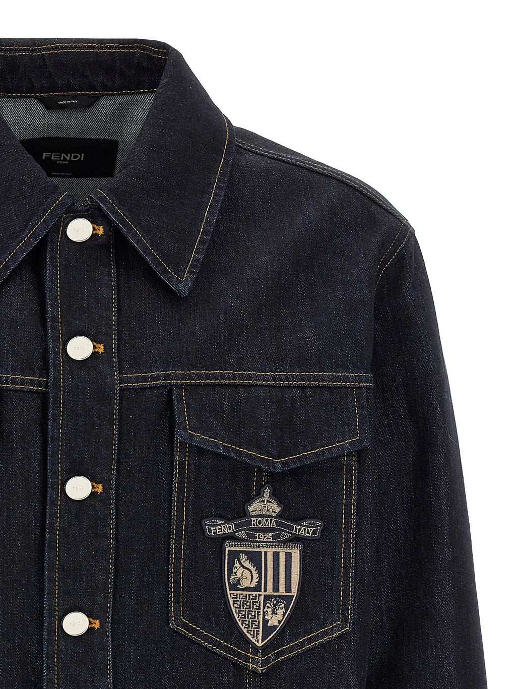 Fendi Blue Cotton Denim Jacket