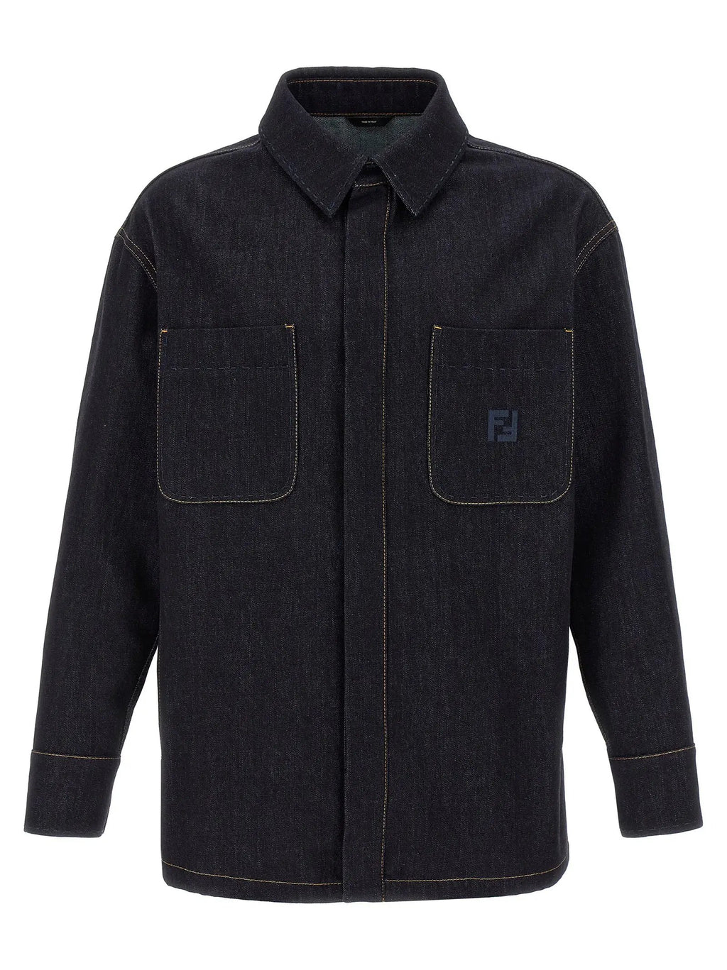 Fendi Blue Cotton Denim Jacket
