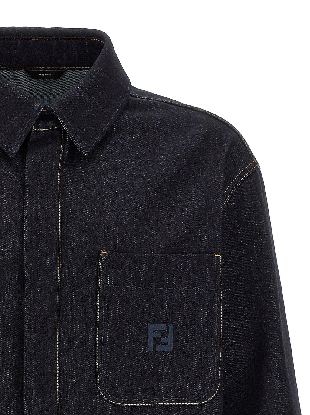 Fendi Blue Cotton Denim Jacket