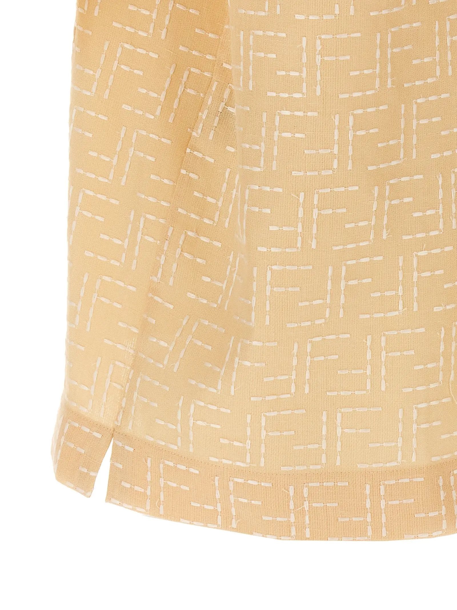 Fendi Beige Linen Blouse
