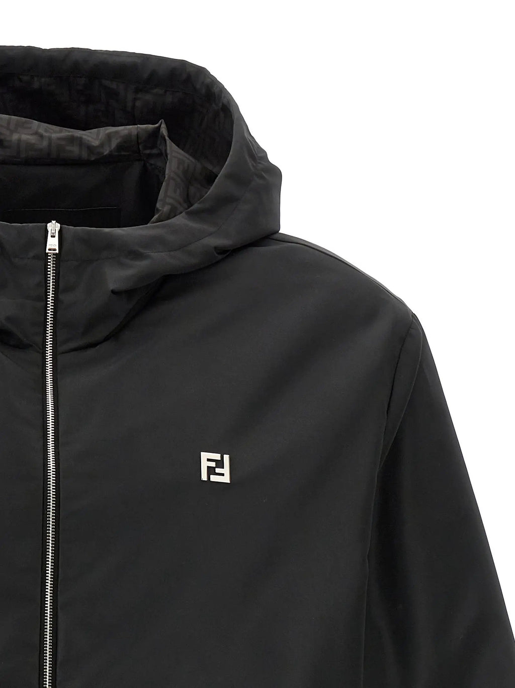 Fendi Black Polyester Shell Jacket