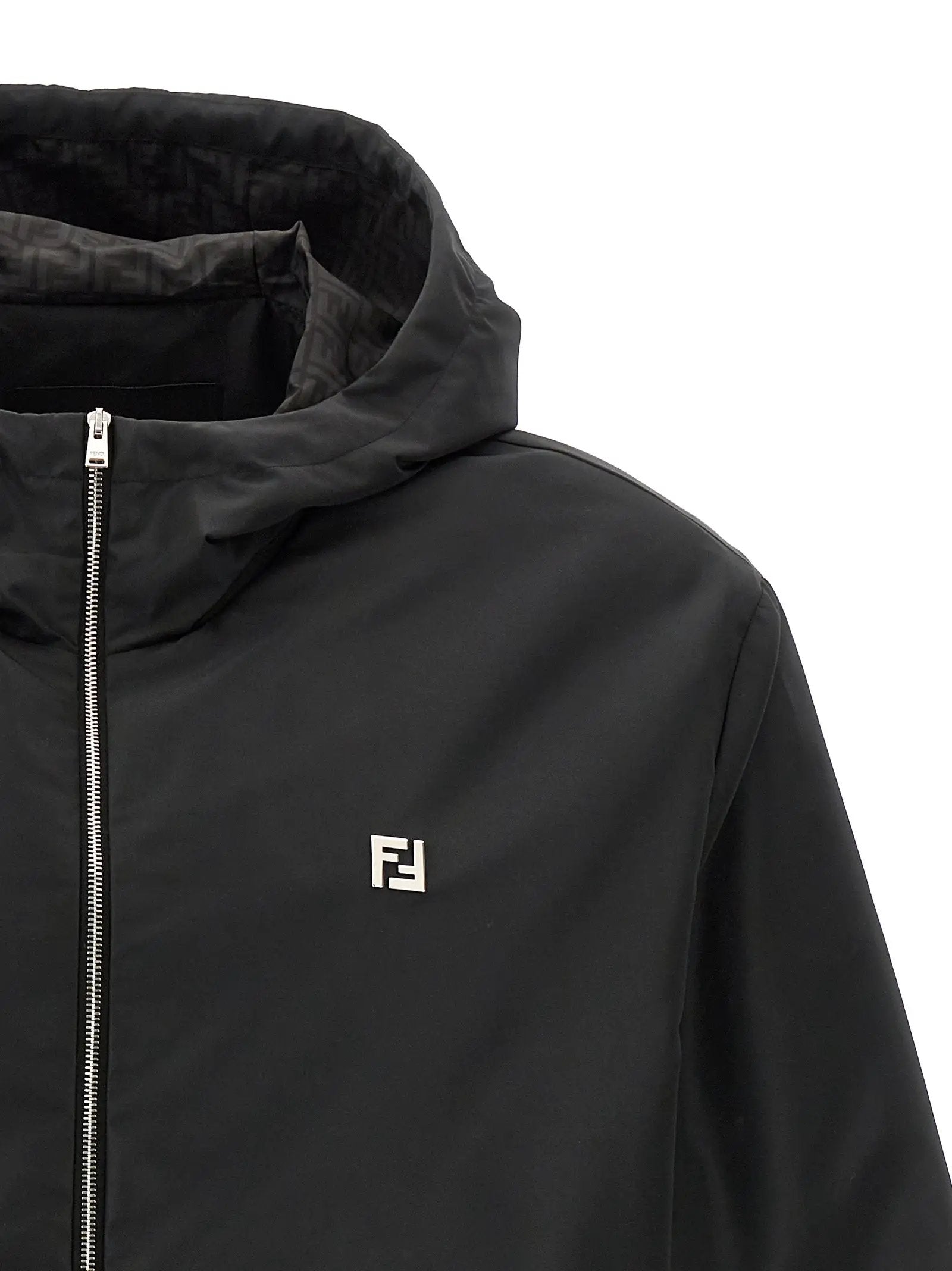 Fendi Black Polyester Shell Jacket
