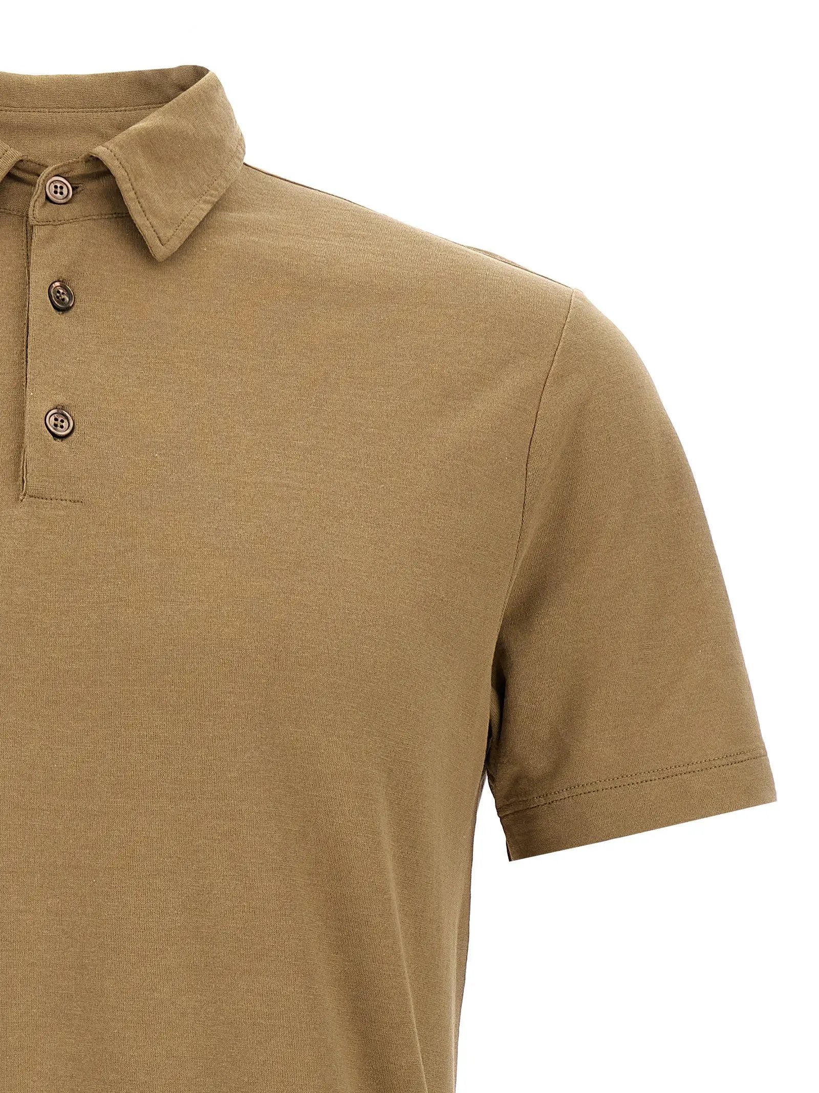 ZANONE Beige Cotton Polo Shirt