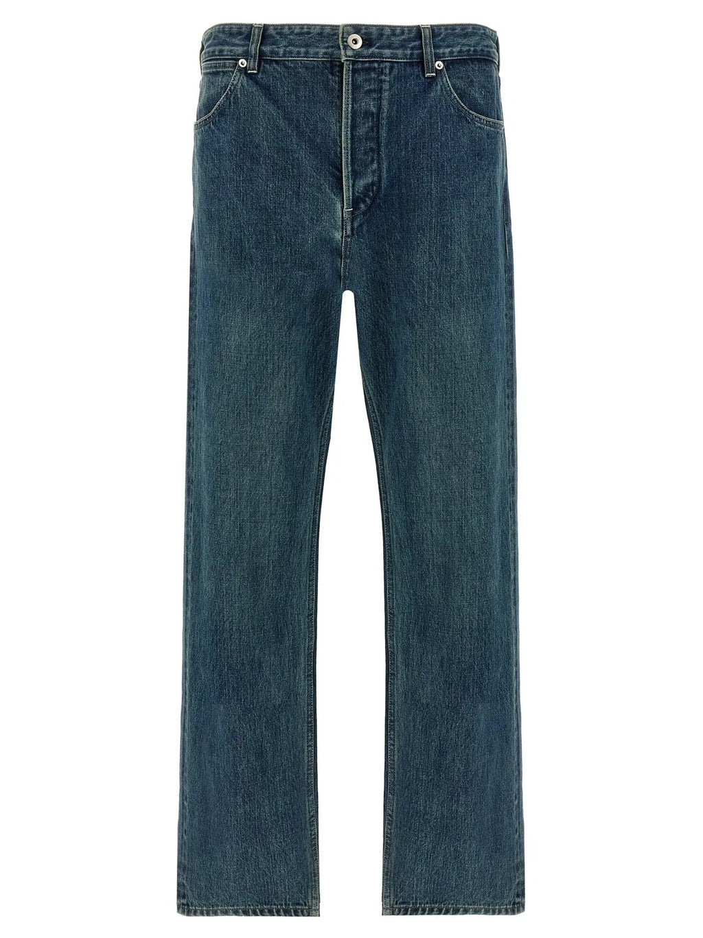 Jil Sander Blue Cotton Straight-Leg Jeans