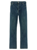 Jil Sander Blue Cotton Straight-Leg Jeans