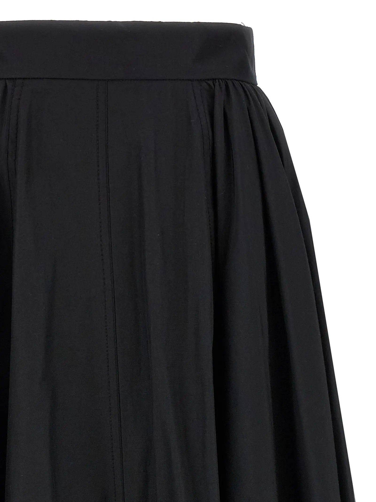 The Andamane Black Polyester Mini Skirt