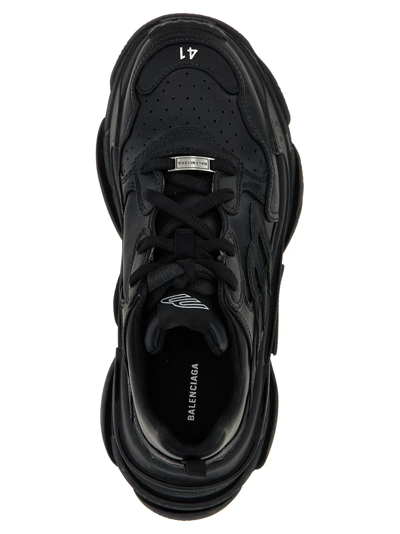 Balenciaga Black Polyethylene Athletic Sneakers