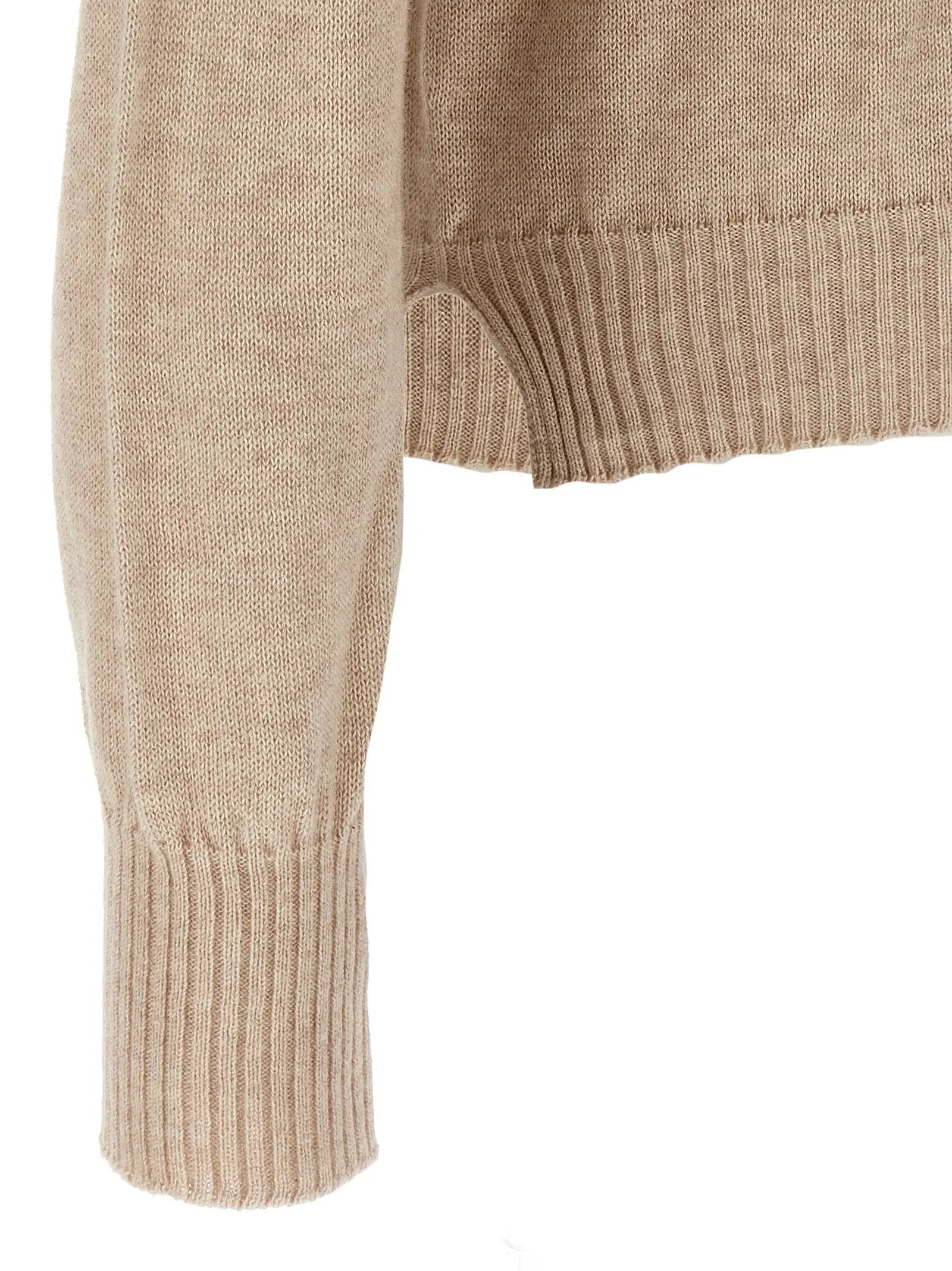 MA'RY'YA Beige Cotton Cardigan