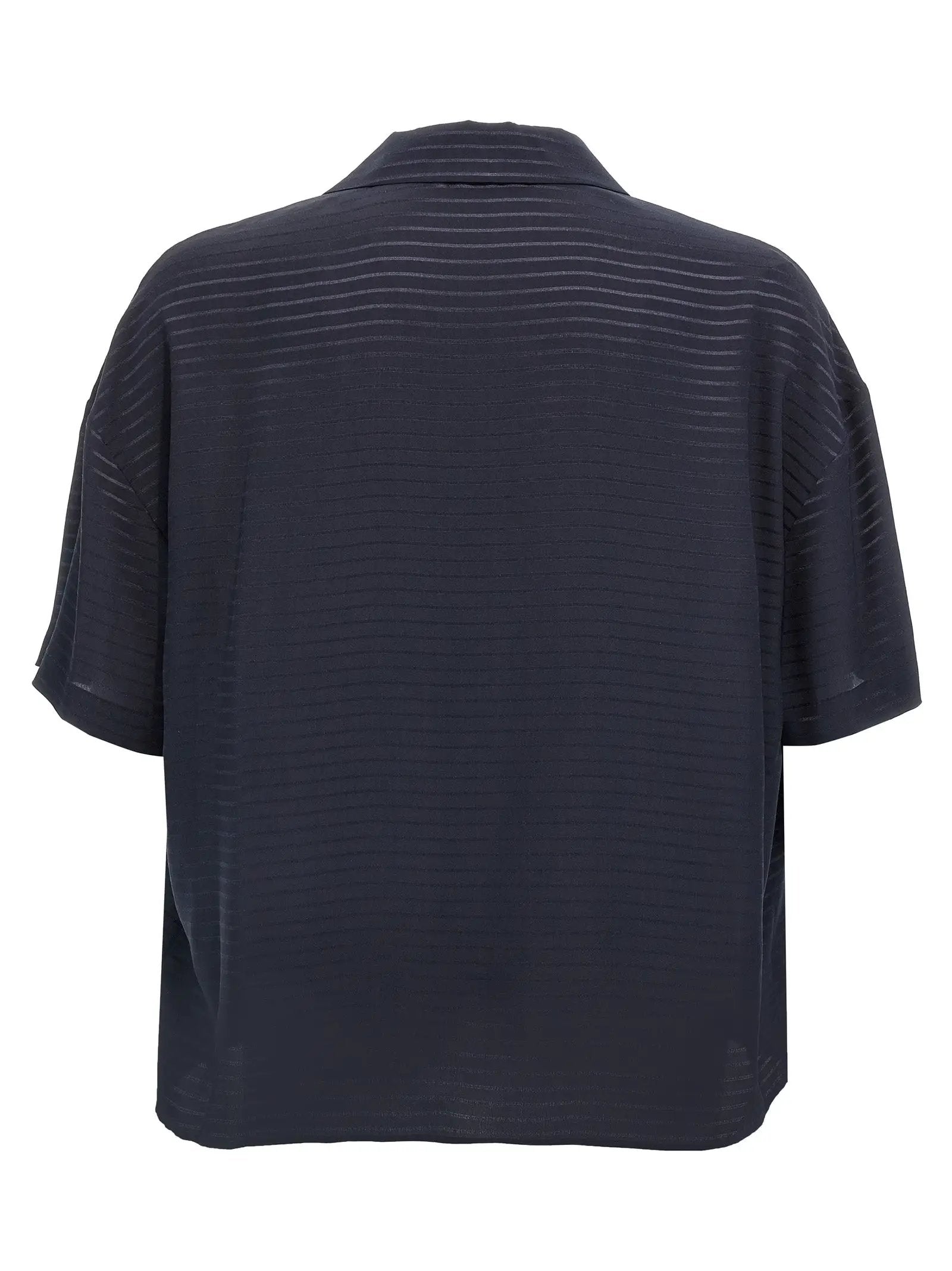 Saint Laurent Blue Silk Polo Shirt