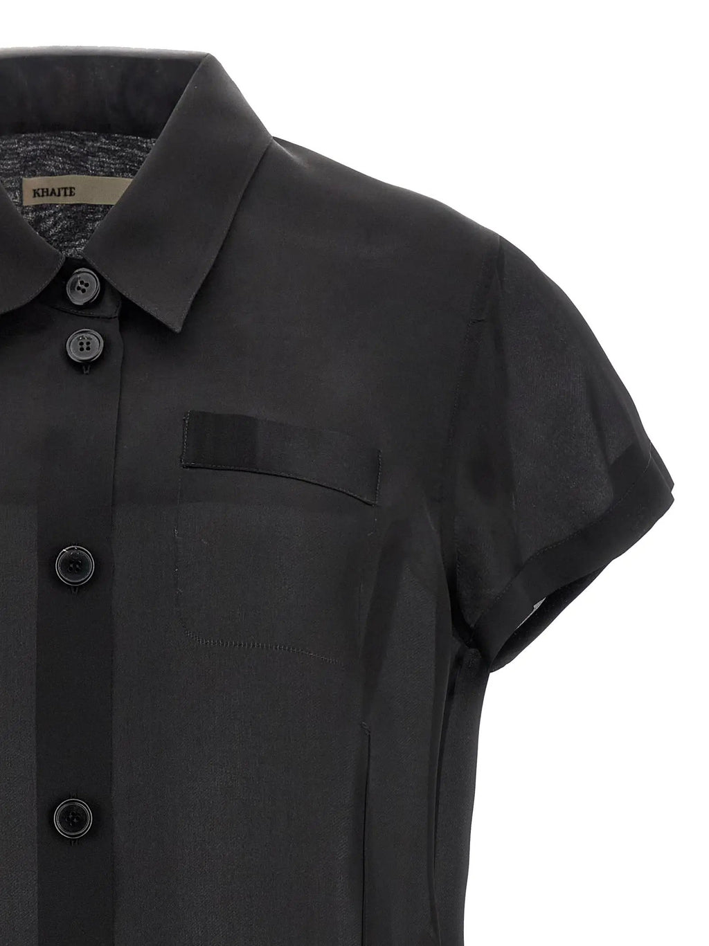 Khaite Black Silk Blouse