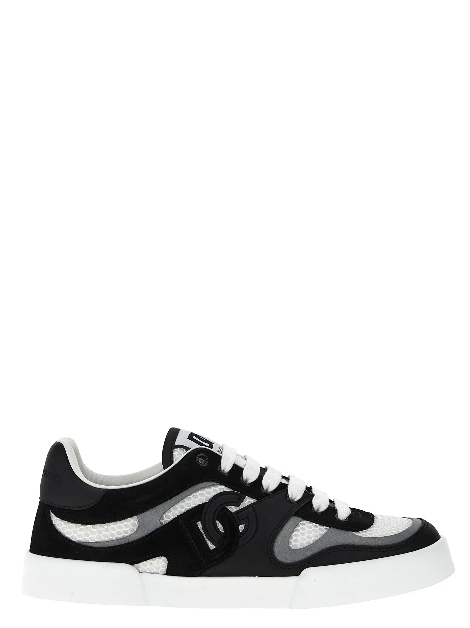 Baskets bicolores en cuir de veau Dolce & Gabbana