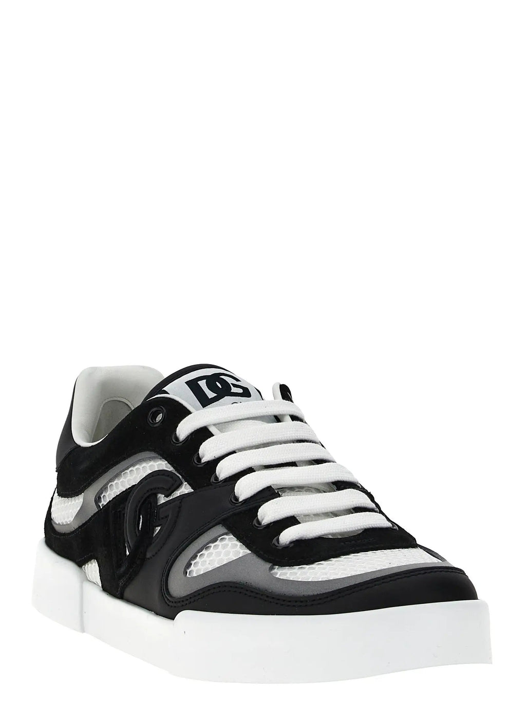 Baskets bicolores en cuir de veau Dolce & Gabbana