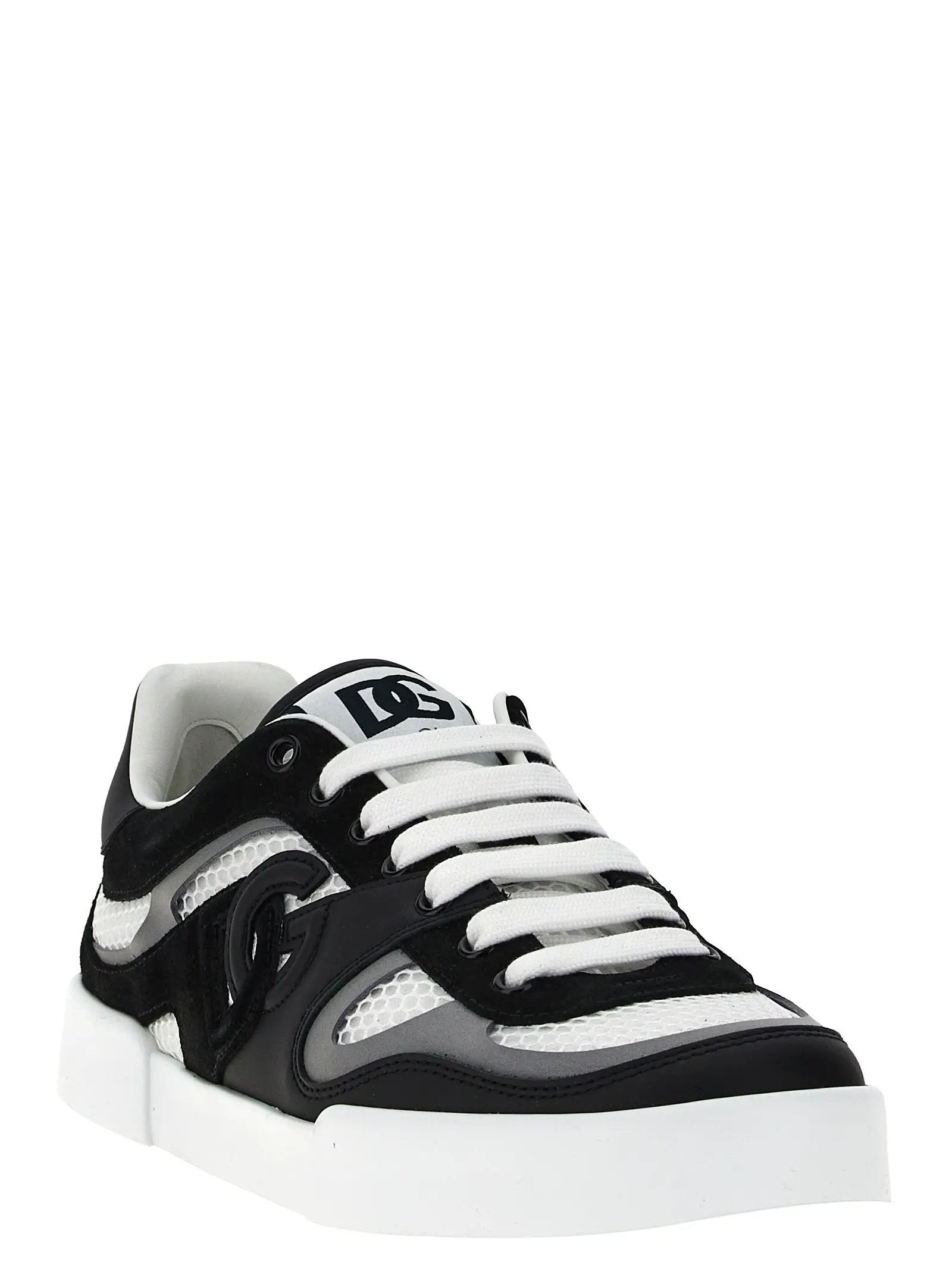 Baskets bicolores en cuir de veau Dolce & Gabbana